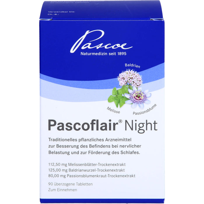 Pascoflair Night Tabletten zur Besserung des Befindens bei nervlicher Belastung und zur Förderung des Schlafes, 90 St. Tabletten