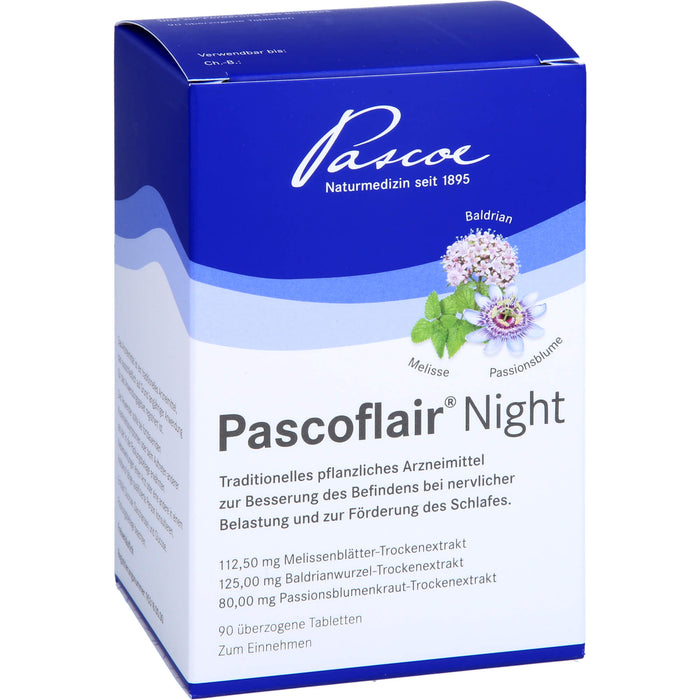 Pascoflair Night Tabletten zur Besserung des Befindens bei nervlicher Belastung und zur Förderung des Schlafes, 90 St. Tabletten