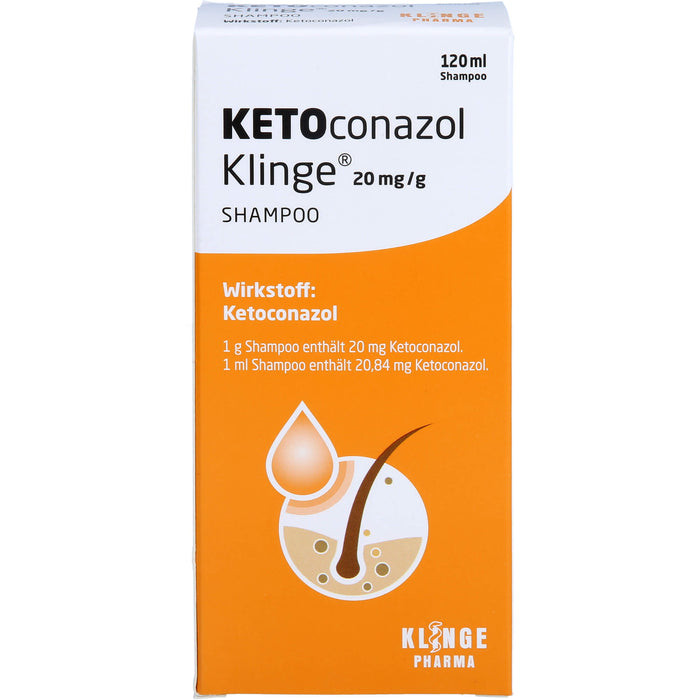 KETOconazol Klinge 20 mg/g Shampoo zur Behandlung und zur Vorbeugung bei Kopfschuppen, 120 ml Creme