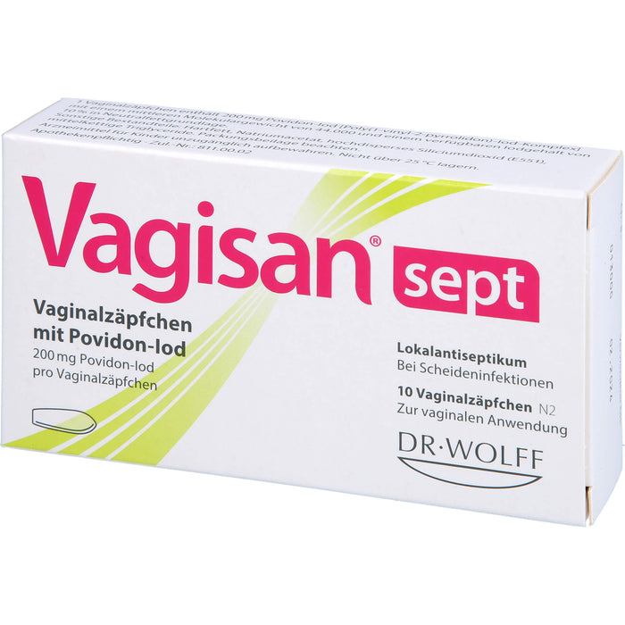 Vagisan sept Vaginalzäpfchen mit Povidon-Iod, 10 St VSU