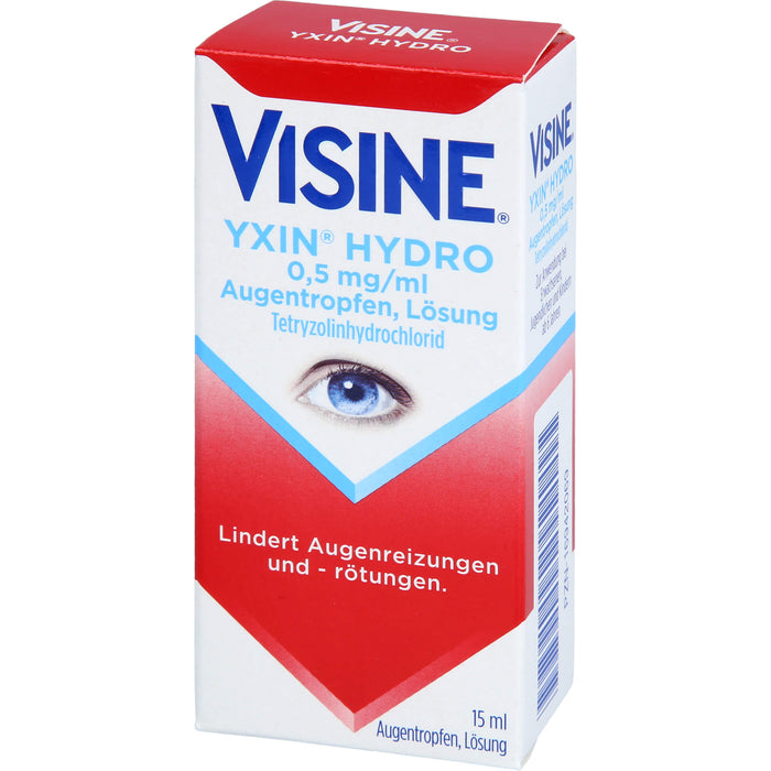 VISINE Yxin Hydro Augentropfen bei nicht-infektiösen Augenreizungen & Rötungen, 15 ml Lösung
