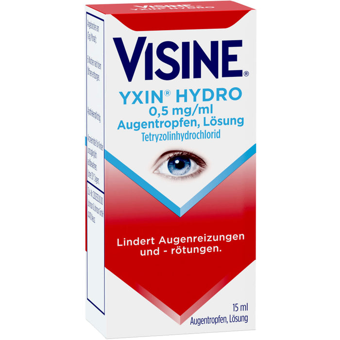 VISINE Yxin Hydro Augentropfen bei nicht-infektiösen Augenreizungen & Rötungen, 15 ml Lösung