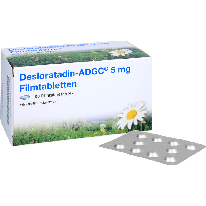 Desloratadin ADGC 5 mg Filmtabletten Antiallergikum, 100 St. Tabletten