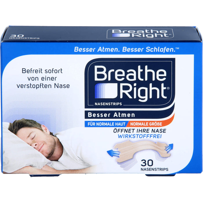 Besser Atmen Breathe Right Nasenpflaster beige normal, 30 St. Pflaster