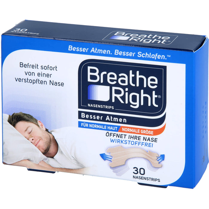 Besser Atmen Breathe Right Nasenpflaster beige normal, 30 St. Pflaster