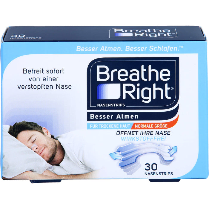 Besser Atmen Breathe Right Nasenpflaster transparent normal, 30 St. Pflaster