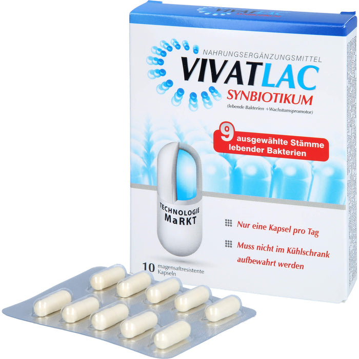 VIVATLAC Synbiotikum Kapseln, 10 St. Kapseln
