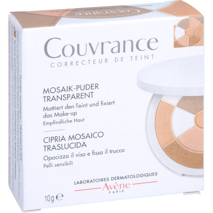 Avène Couvrance Mosaik-Puder transparent mattiert den Teint und fixiert das Make-up, 10 g Puder