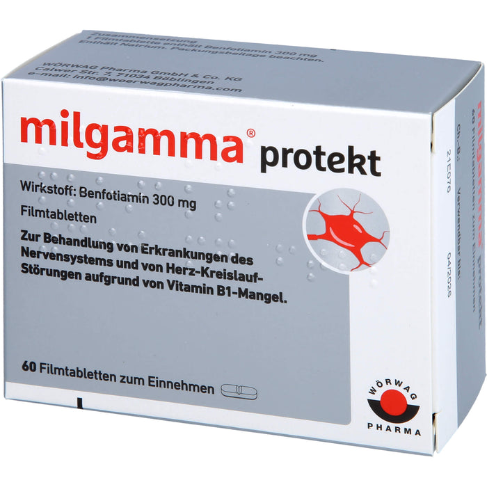 milgamma protekt 300 mg Tabletten bei Erkrankungen des Nervensystems und von Herz-Kreislauf-Störungen, 60 St. Tabletten