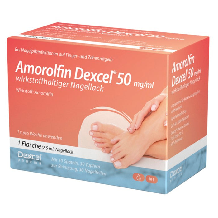 Amorolfin Dexcel 50 mg/ml Lösung bei Nagelpilzinfektionen, 2.5 ml Wirkstoffhaltiger Nagellack