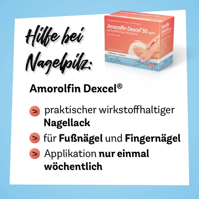 Amorolfin Dexcel 50 mg/ml Lösung bei Nagelpilzinfektionen, 2.5 ml Wirkstoffhaltiger Nagellack