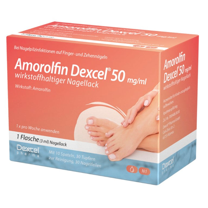 Amorolfin Dexcel 50 mg/ml Lösung bei Nagelpilzinfektionen, 3 ml Wirkstoffhaltiger Nagellack
