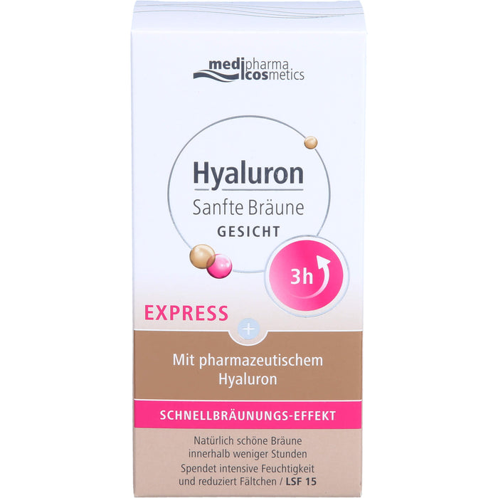 medipharma cosmetics Hyaluron Sanfte Bräune Gesicht, 30 ml Creme