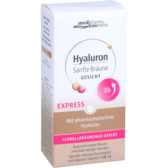 medipharma cosmetics Hyaluron Sanfte Bräune Gesicht, 30 ml Creme