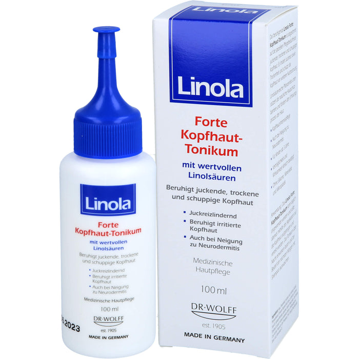 Linola Forte Kopfhaut-Tonikum beruhigt juckende, trockene und schuppige Kopfhaut, 100 ml Lösung