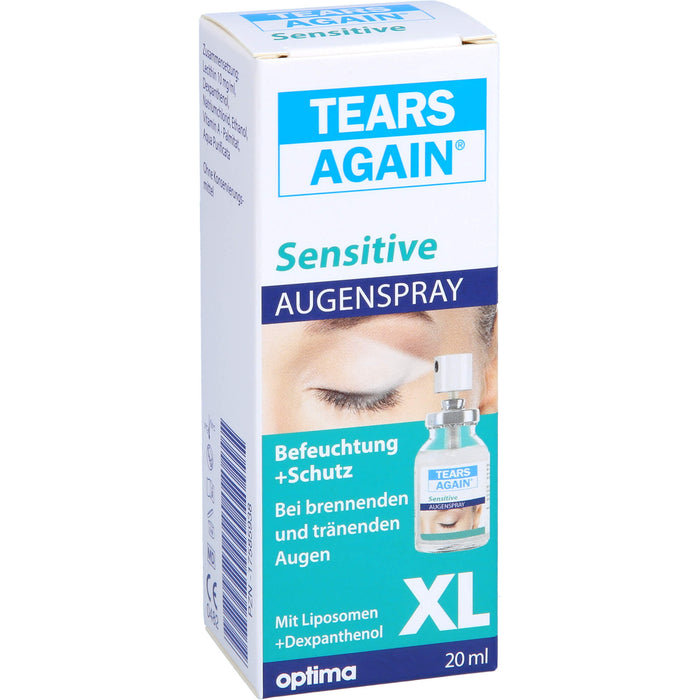 TEARS AGAIN Sensitive XL Augenspray  bei brennenden und tränenden Augen, 20 ml Lösung