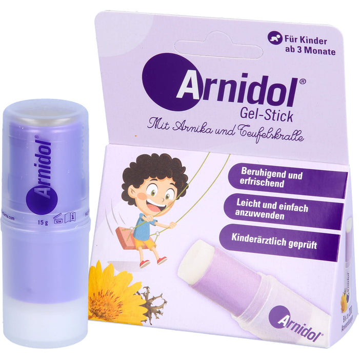 Arnidol Gel-Stick zur Schmerzlinderung von blauen Flecken, 15 g Stift