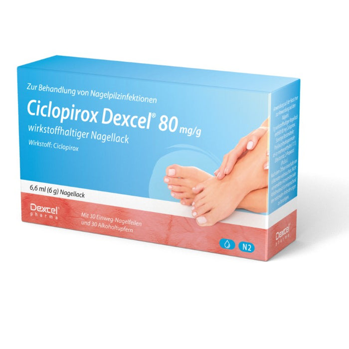 Ciclopirox Dexcel 80 mg/g Lösung wirkstoffhaltiger Nagellack bei Nagelpilzinfektionen, 6.6 ml Wirkstoffhaltiger Nagellack