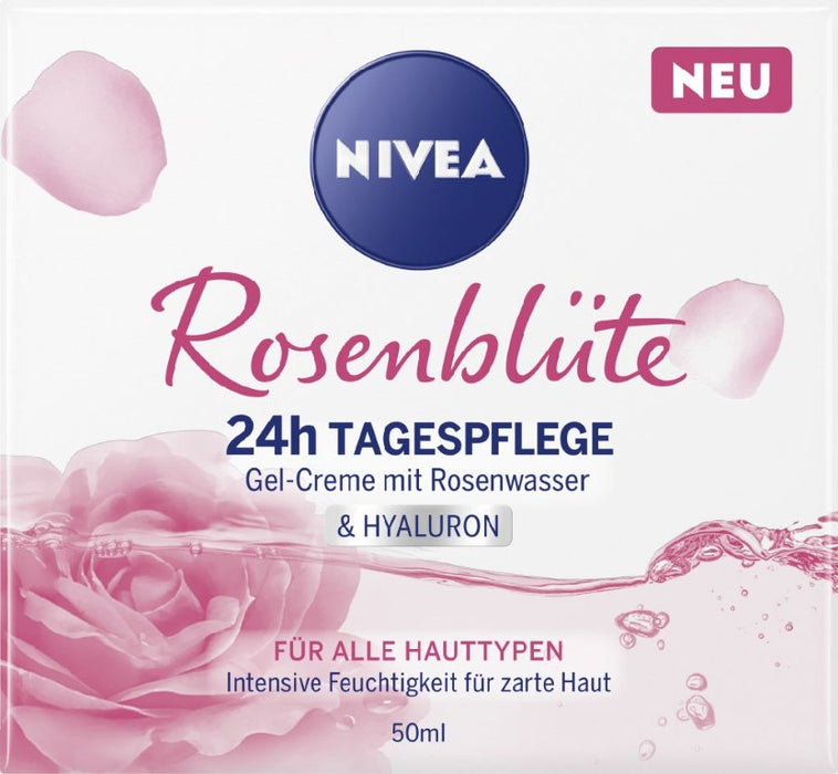 NIVEA Rosenblüte Gel-Creme 24h Tagespflege, 150 ml Creme