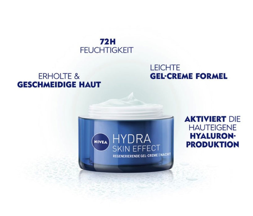 NIVEA Hydra Skin Effect regeneriere Gel-Creme Nacht, 50 ml Creme