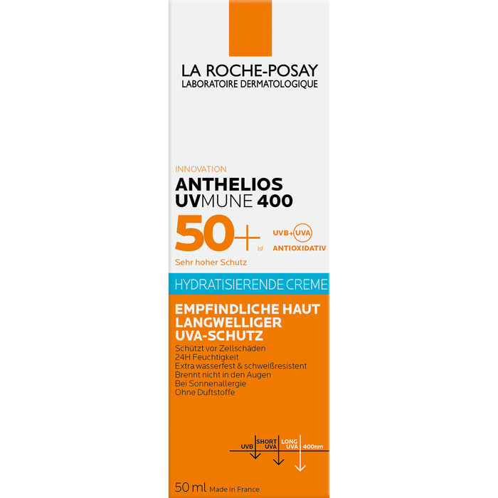 LA ROCHE-POSAY Anthelios Hydratisierende Creme UVMune 400 LSF 50+, 50 ml Creme
