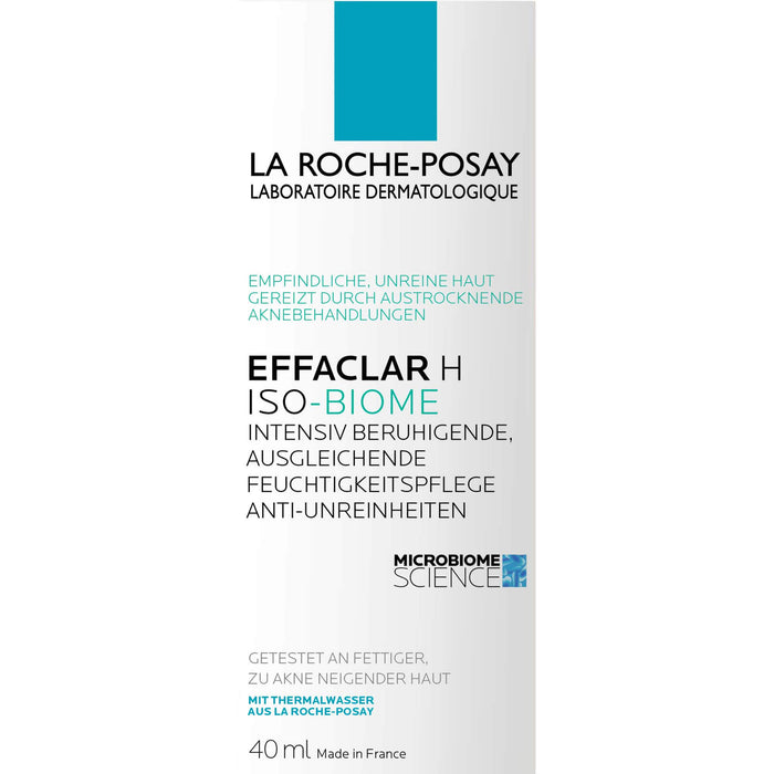LA ROCHE-POSAY Effaclar H ISO-BIOME intensiv beruhigende Feuchtigkeitspflege gegen Unreinheiten, 40 ml Creme