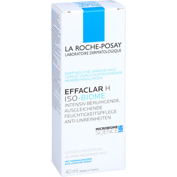 LA ROCHE-POSAY Effaclar H ISO-BIOME intensiv beruhigende Feuchtigkeitspflege gegen Unreinheiten, 40 ml Creme