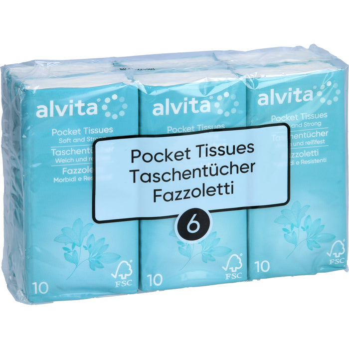 Alvita Taschentuecher, 6X10 St TUE