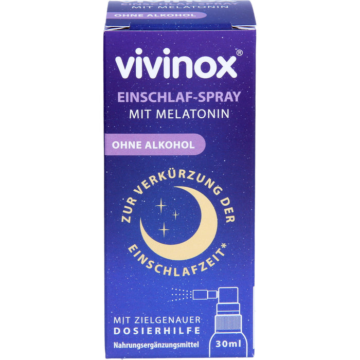 vivinox Einschlaf-Spray mit Melatonin zur Verkürzung der Einschlafzeit, 30 ml Lösung