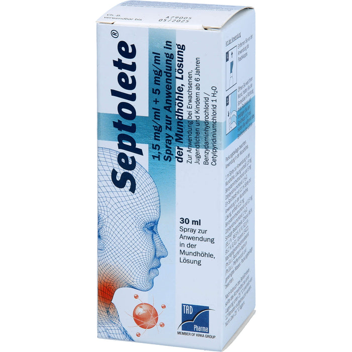 Septolete 1.5mg/ml+5mg/ml, 30 ml SPR