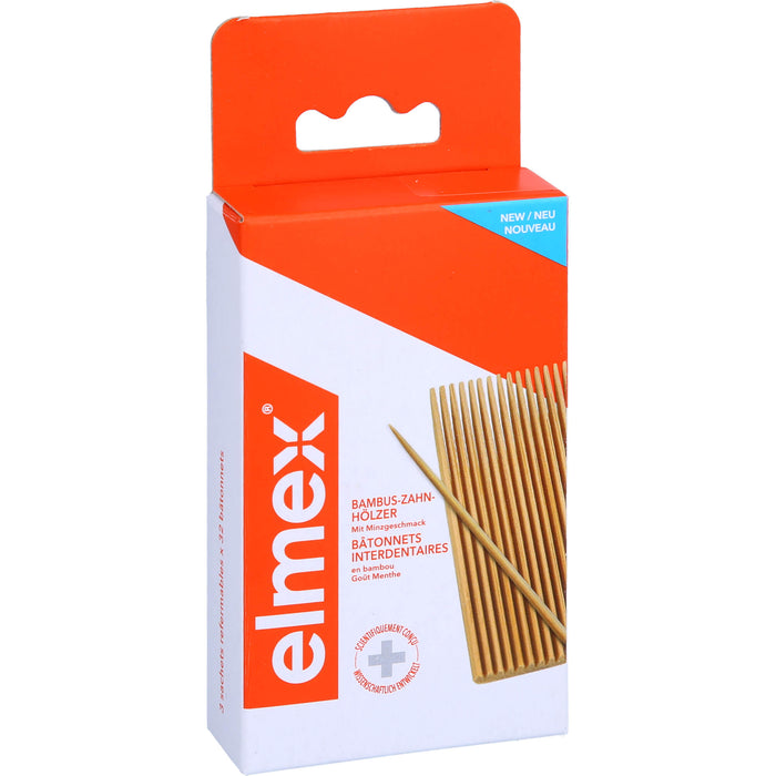 elmex Bambus-Zahnhölzer mit Minzgeschmack, 96 St. Zahnhölzer