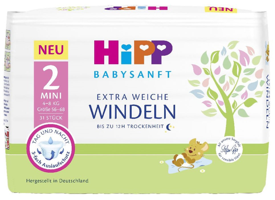Hipp Babysanft mini  Größe 2 extra weiche Windeln, 31 St. Windeln