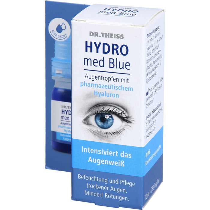 DR. THEISS Hydro med Blue Augentropfen Befeuchtung und Pflege trockener Augen, 10 ml Lösung