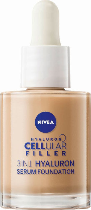 NIVEA Hyaluron Cellular Filler 3 in 1 Serum Foundation dunkel, 30 ml Creme