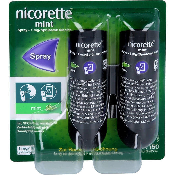 nicorette Mint Spray 1 mg/Sprühstoß, 2 St. Spray