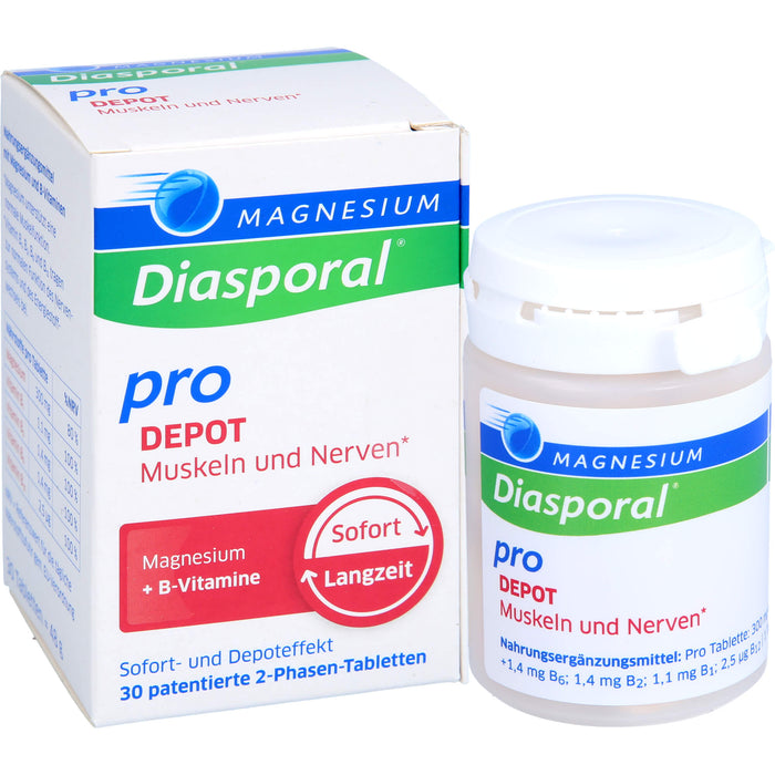 Magnesium-Diasporal Pro Depot Tabletten für  Muskeln und Nerven, 30 St. Tabletten