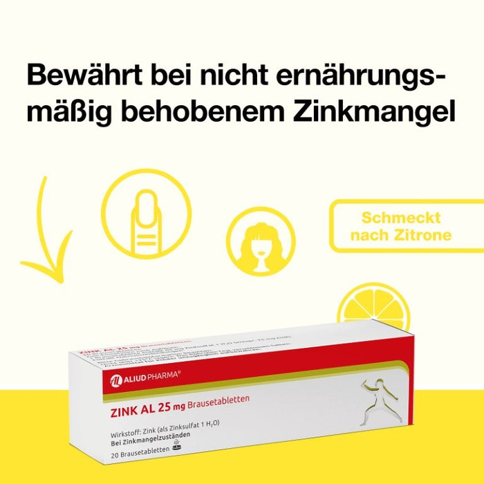 Zink AL 25 mg Brausetabletten, 20 St. Tabletten