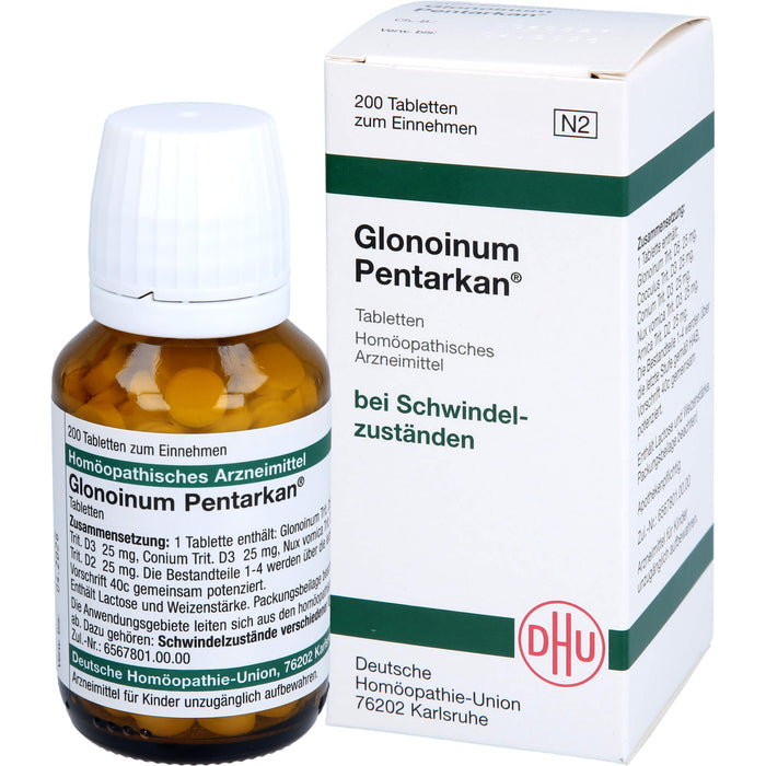 DHU Glonoinum Pentarkan Tabletten bei Schwindelzuständen, 200 St. Tabletten
