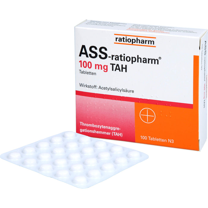 ASS-ratiopharm 100 mg TAH Tabletten, 100 St. Tabletten