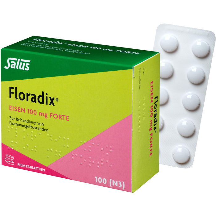 Floradix Eisen 100 mg forte Filmtabletten, 100 St. Tabletten