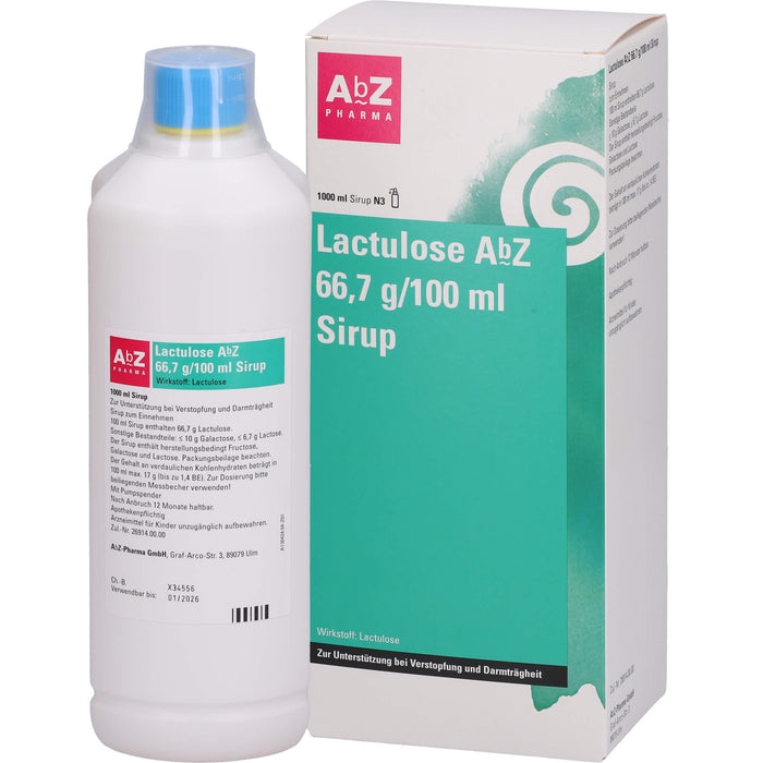 Lactulose AbZ 66,7 g/100 ml Sirup, 1000 ml SIR