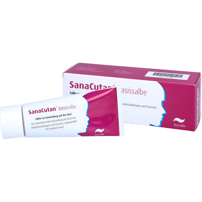 SanaCutan Basissalbe bei Ekzemen, Hautentzündungen und Psoriasis, 50 g Salbe