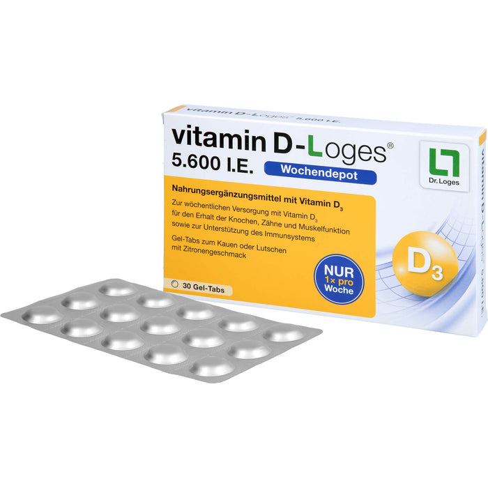 vitamin D-Loges 5.600 I.E. Gel-Tabs, 30 St. Tabletten