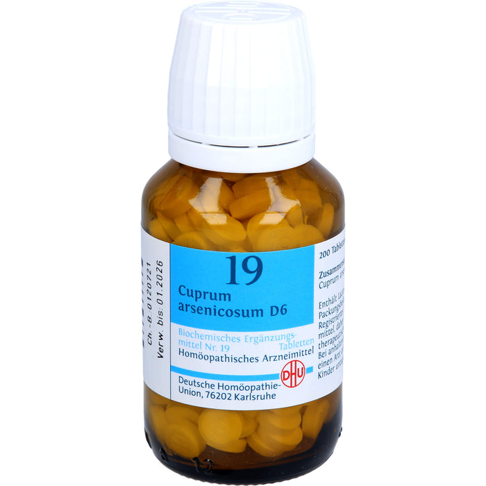 DHU Schüßler-Salz Nr. 19 Cuprum arsenicosum D6 Tabletten, 200 St. Tabletten