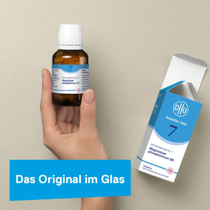 DHU Schüßler-Salz Nr. 7 Magnesium phosphoricum D6 – Das Mineralsalz der Muskeln und Nerven – das Original – umweltfreundlich im Arzneiglas, 200 St. Tabletten