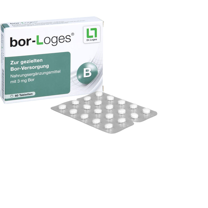 bor-Loges Tabletten zur gezielten Bor-Versorgung, 60 St. Tabletten