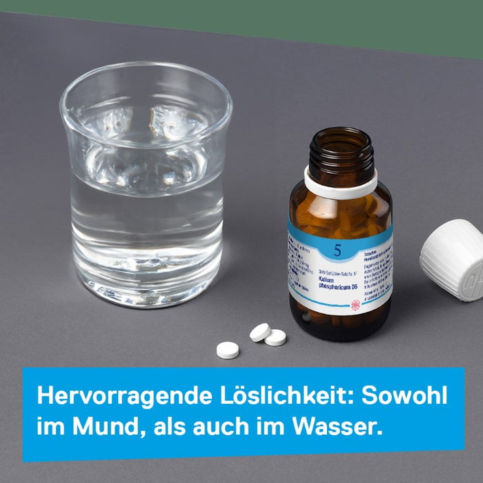 DHU Schüßler-Salz Nr. 5 Kalium phosphoricum D6 – Das Mineralsalz der Nerven und Psyche – das Original – umweltfreundlich im Arzneiglas, 420 St. Tabletten