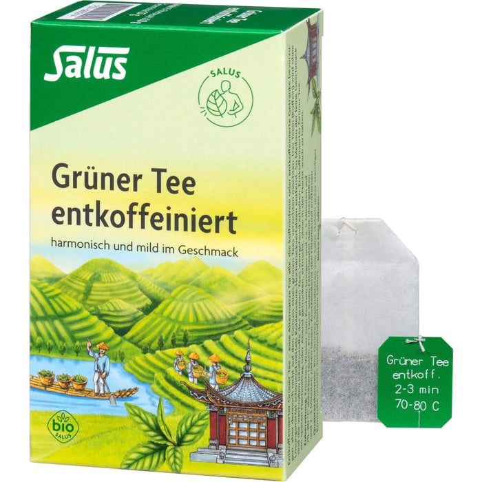 Salus Grüner Tee entkoffeiniert, 15 St. Filterbeutel