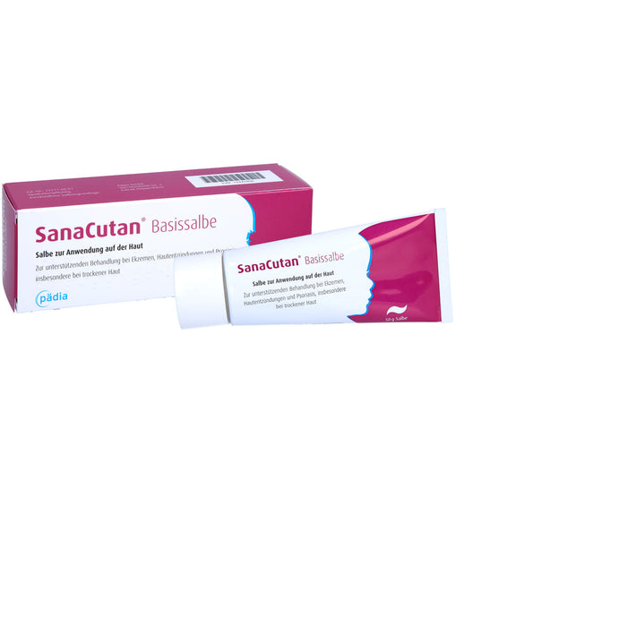 SanaCutan Basissalbe bei Ekzemen, Hautentzündungen und Psoriasis, 50 g Salbe