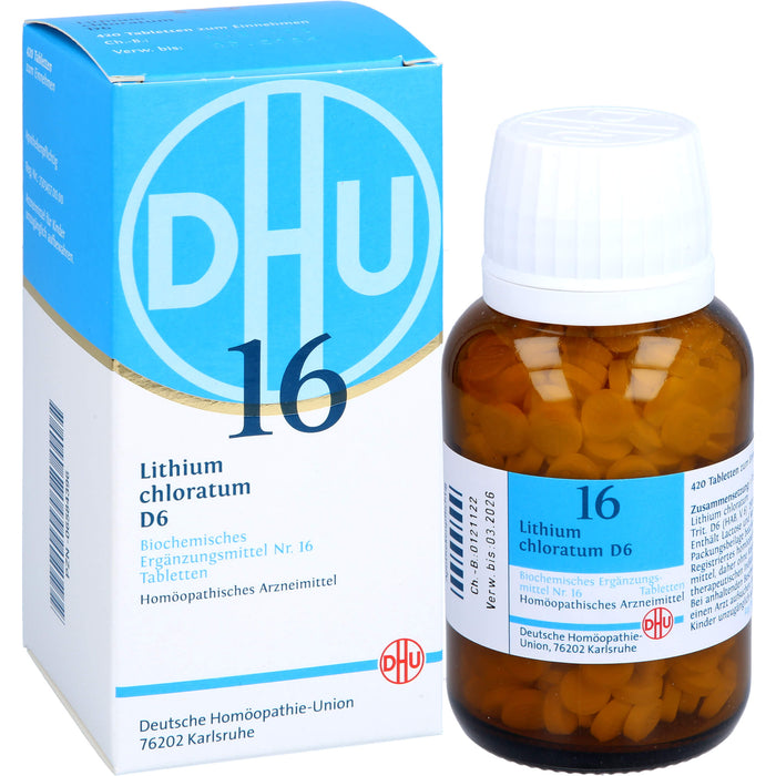 DHU Schüßler-Salz Nr. 16 Lithium chloratum D6 Tabletten, 420 St. Tabletten